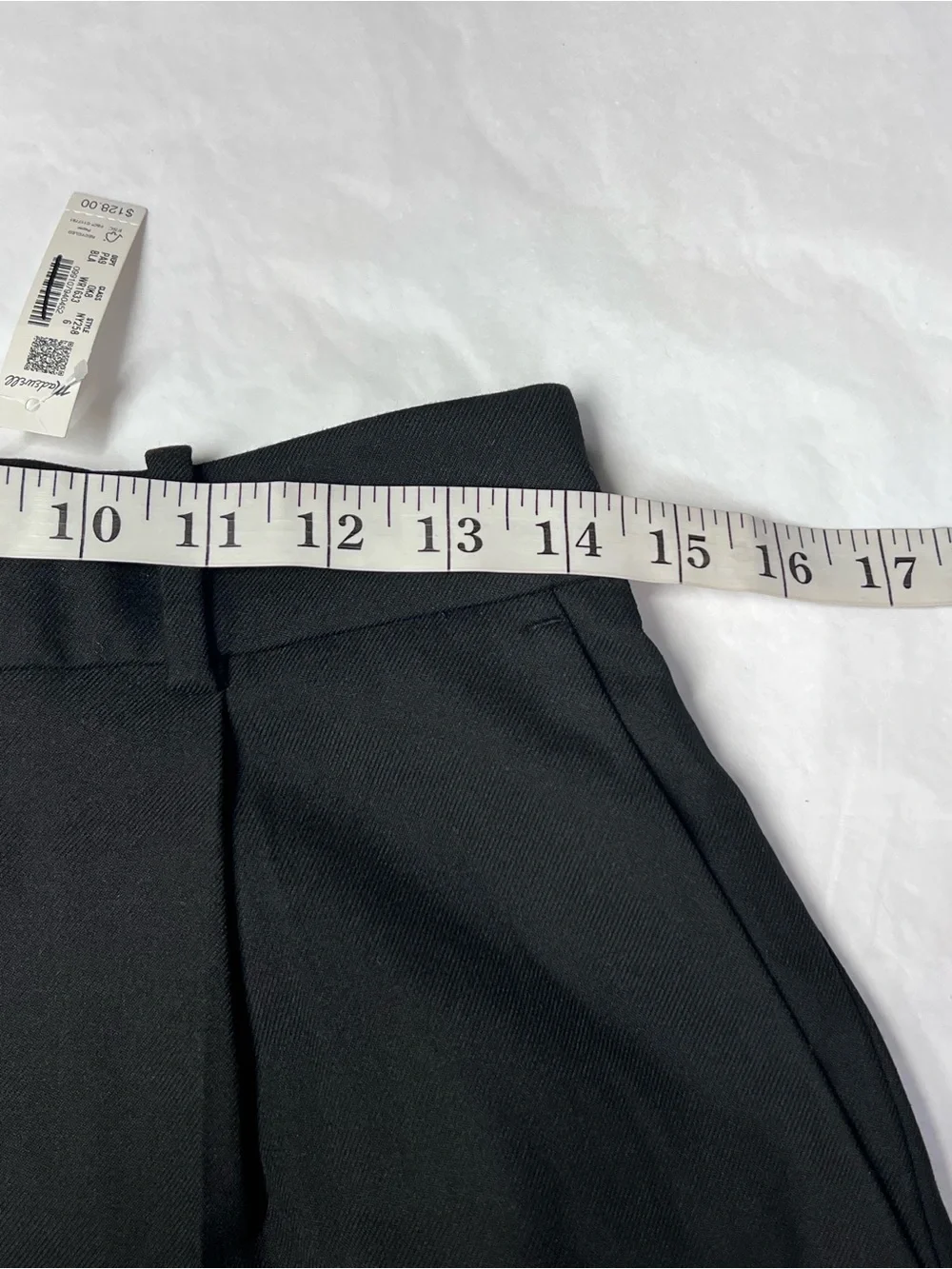 Madewell Slouchy Straight Pants in Brushed Twill Black Trousers Size 6 NWT